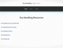 Tablet Screenshot of dryneedlinghq.com